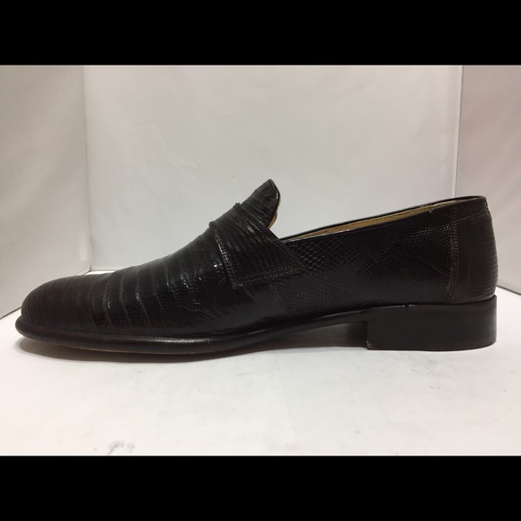Lopez Taibo Brown Teju Lizard Loafers Men's Sz 7.5 - Picture 8 of 12